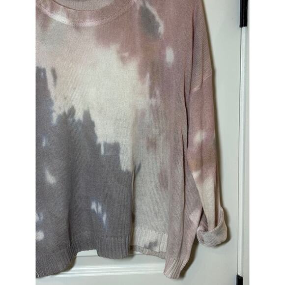 Fate Tie Dye Pink Grey Pullover Sheer Sweater Size Large - Picture 5 of 5